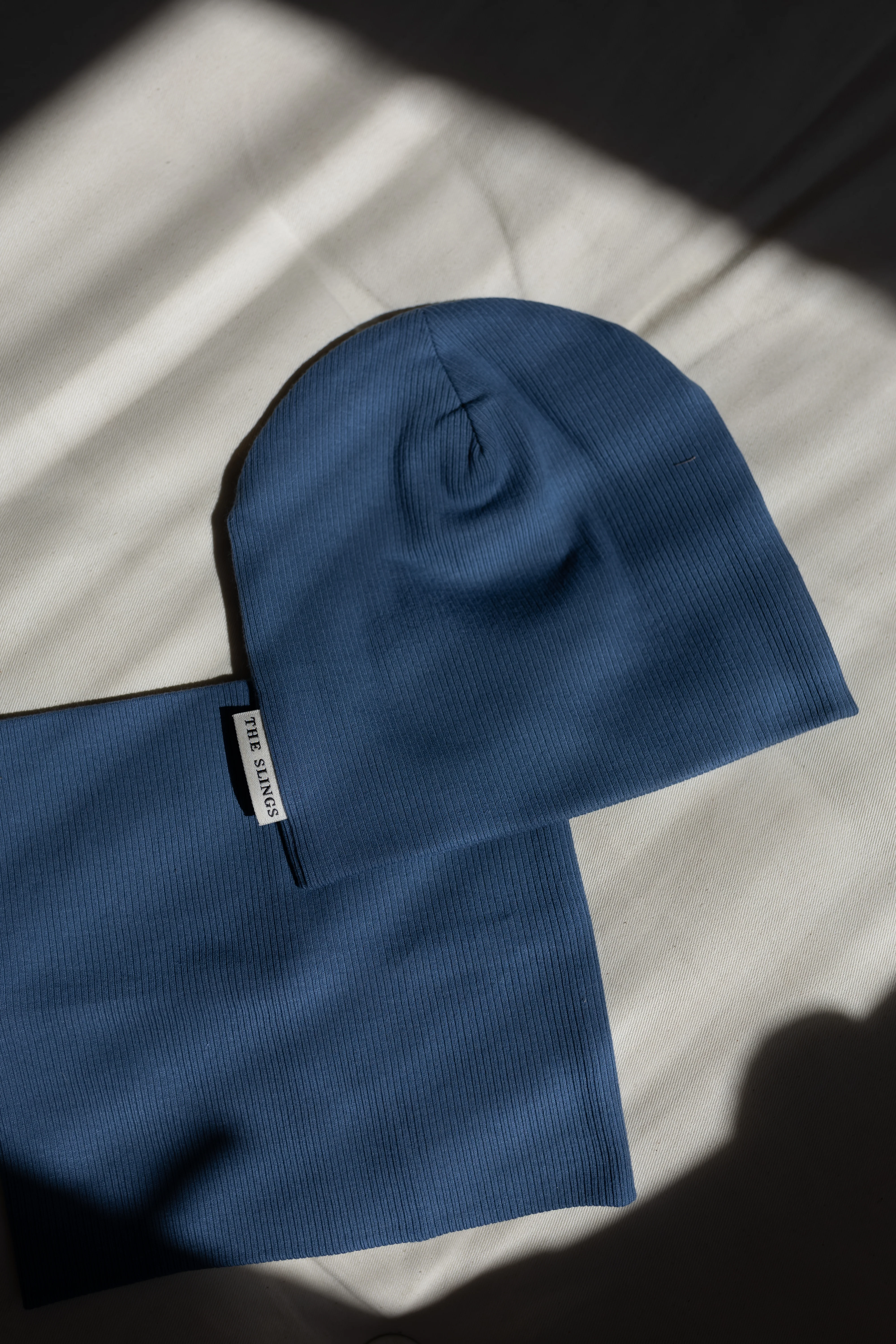 Bawełniana czapka & komin – Denim - Image 4