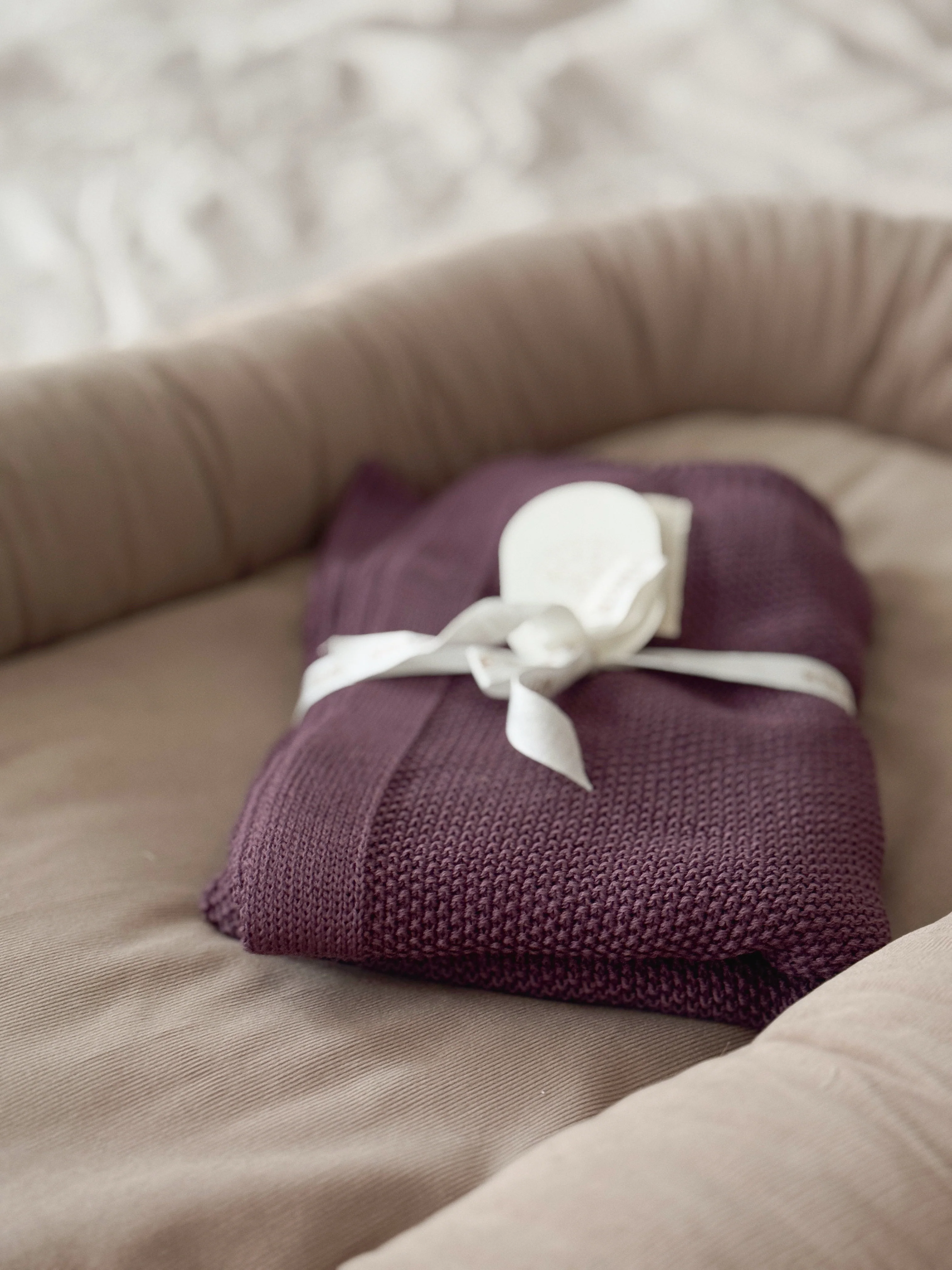 Bawełniany kocyk Softie Plum - Image 4