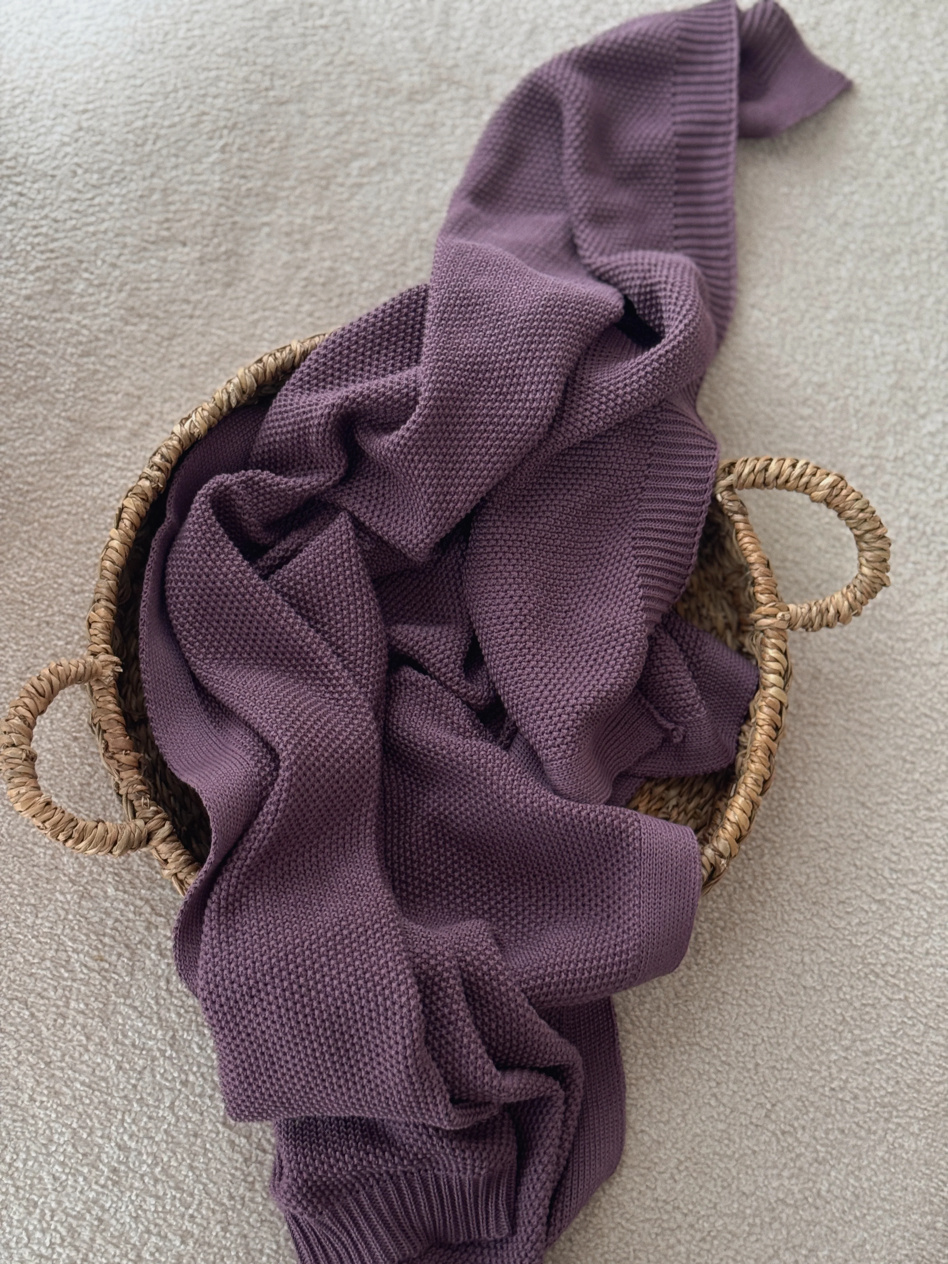 Bawełniany kocyk Softie Plum - Image 5