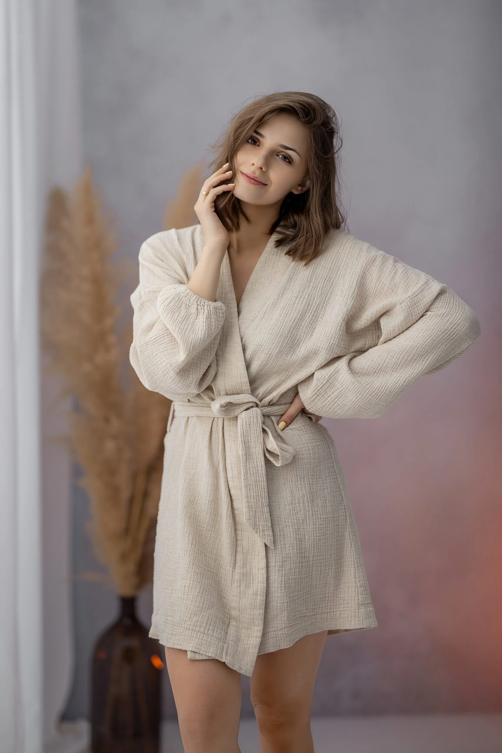 Kimono muślinowe Oatmeal - Image 7