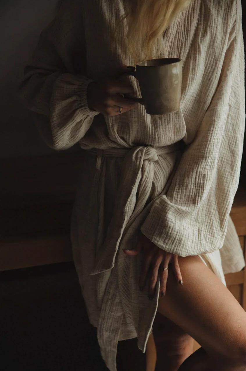 Kimono muślinowe Oatmeal - Image 9