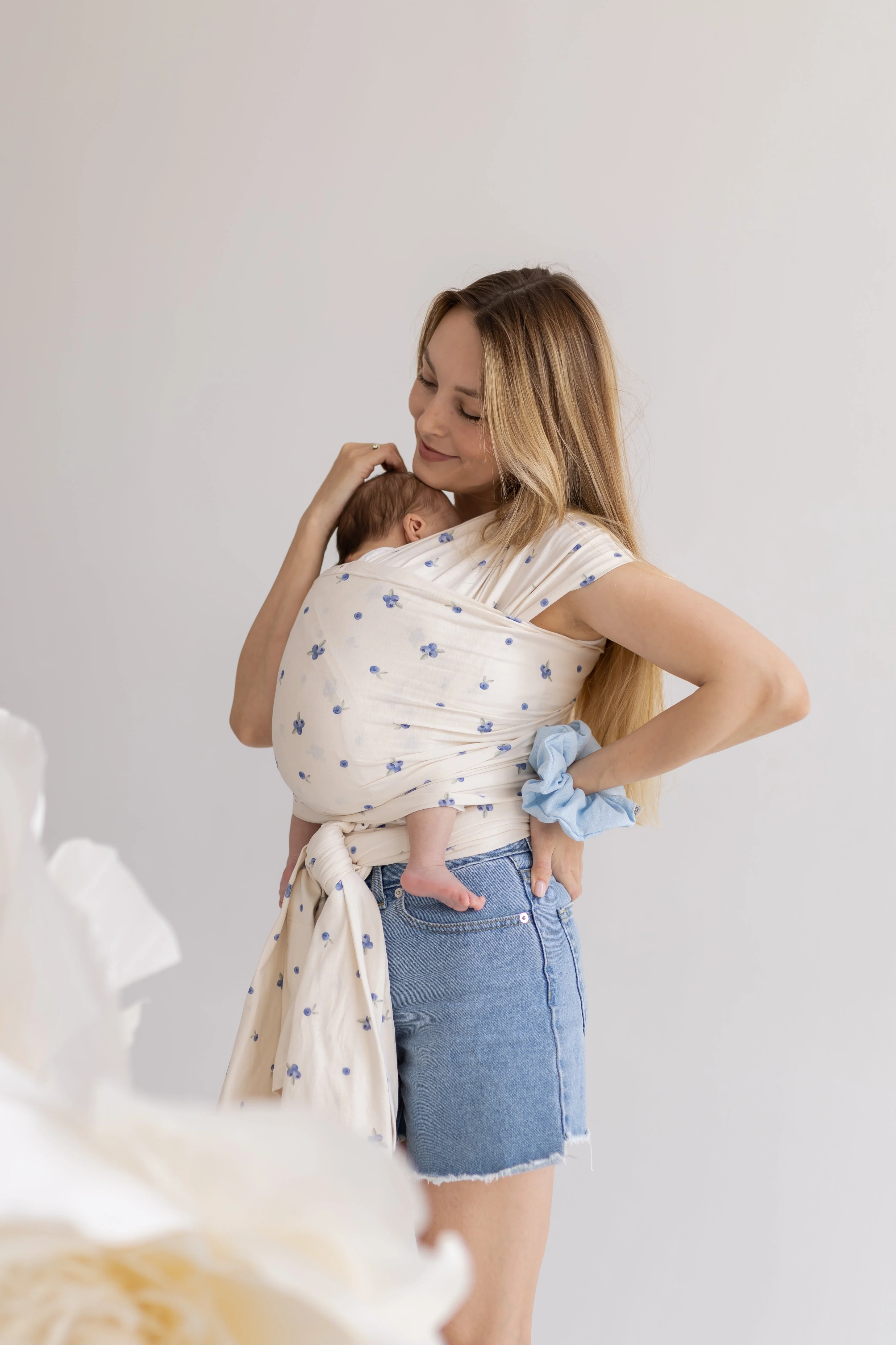Lniana gumka scrunchie - Ocean - Image 4